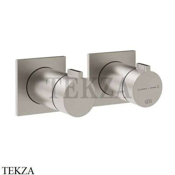 Gessi Inverso RIGATO термостат для душа, 1 поток, внешняя часть 73032-149, Finox Br. Nickel