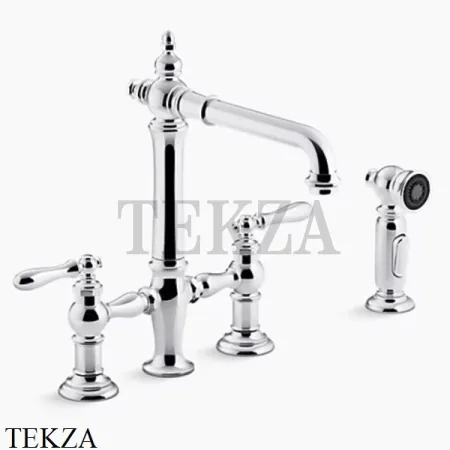 Kohler Artifacts Смеситель для кухни, с отдельным душем K-76519-4-2MB, яркое матовое золото
