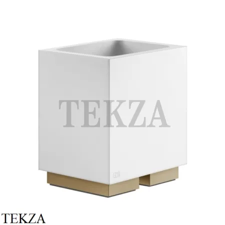 Gessi Rettangolo Стакан настольный, композит белый 20831-726, Warm Bronze Br.