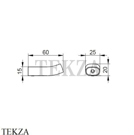 Keuco Edition 400 Крючок для халата и полотенца 11514350000, титан чёрный шлифованный