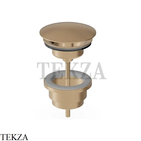 Zucchetti Донный клапан для раковины фиксированный R97760.P31, brushed british gold PVD