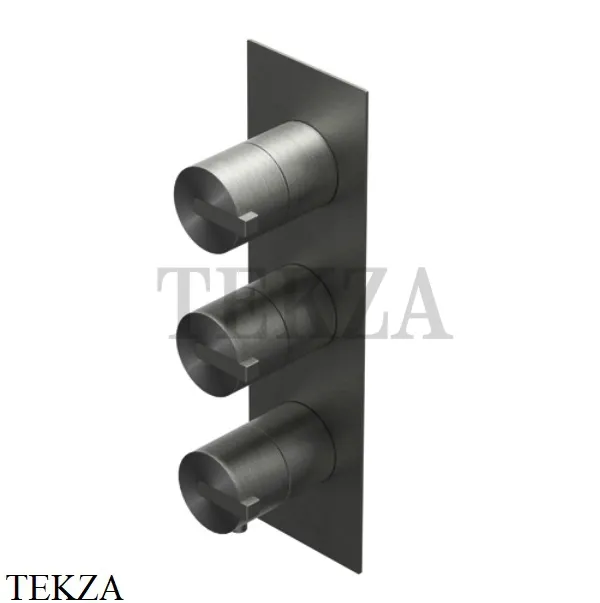 Ritmonio Dot316 Термостат для душа на 2 потока, внешняя часть PR50HE101 IBX, Black Stainless Steel