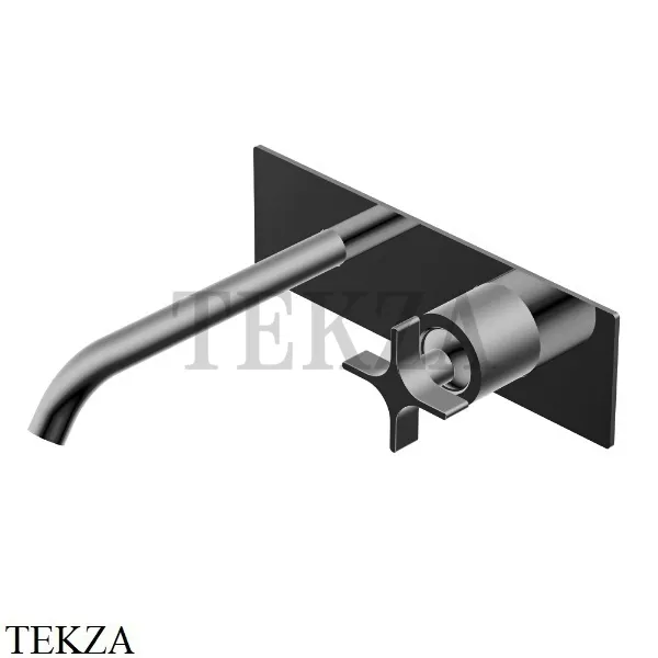 Ritmonio Diametro35 Cross Смеситель для раковины 193, внешняя часть PR53AL102 CRB, Black Chrome