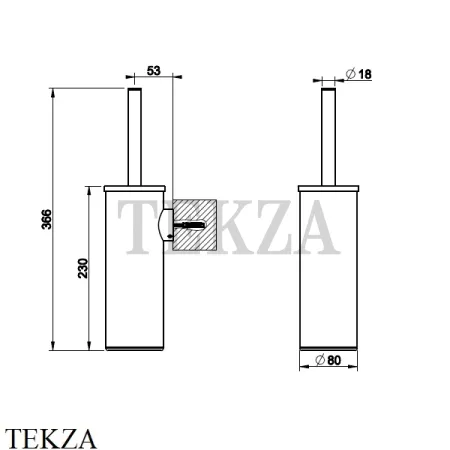 Gessi RILIEVO Ершик туалетный настенный 59519-031, хром глянец