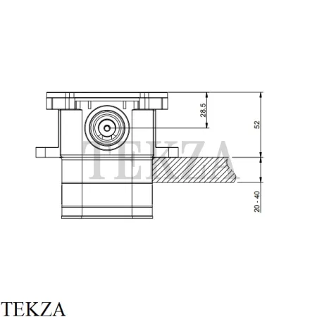 Gessi Emporio Скрытая часть смесителя для душа с переключением 38473-031
