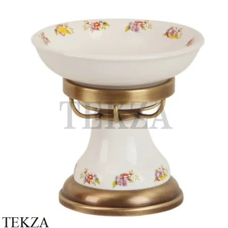 Migliore Provance Мыльница настольная, керамика с декором 17649, хром глянец