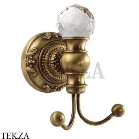 Migliore Cristalia SWAROVSKI Крючок двойной для халата и полотенца 16774, бронза classic