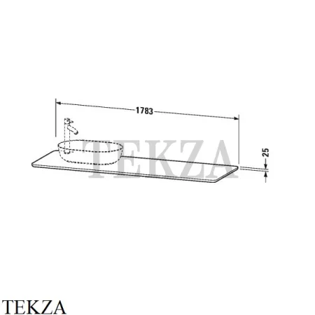 Duravit LUV Столешница из массива дерева на тумбу, американский орех
