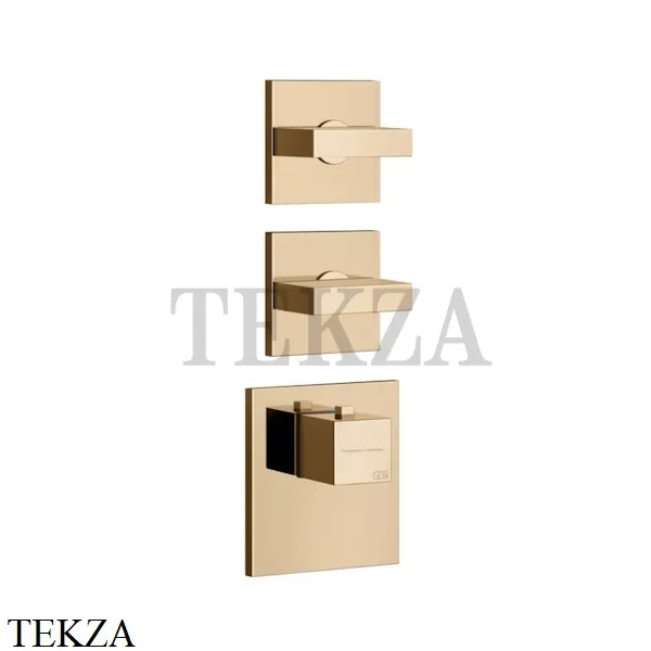 Gessi Rettangolo Wellness Термостат 2 выхода, внешняя часть 43214-735, Warm Bronze