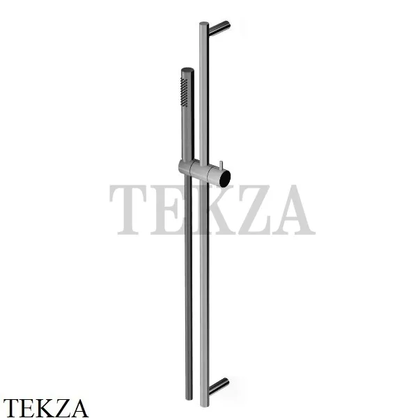 Zucchetti Душевая штанга 80 см, стержневая лейка Z95182.C51, brushed metal black