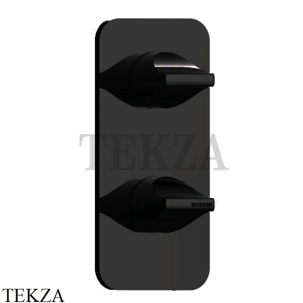 Bossini  APICE Термостат для душа, 1,2 потока, внешняя часть Z035202.073, черный матовый