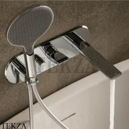 Bossini  APICE Смеситель для ванны c изливом, внешняя часть Z00557.094, никель Brushed