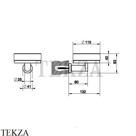 Gessi Emporio Мыльница настенная с держателем стекло сатин 38803-031, хром глянец