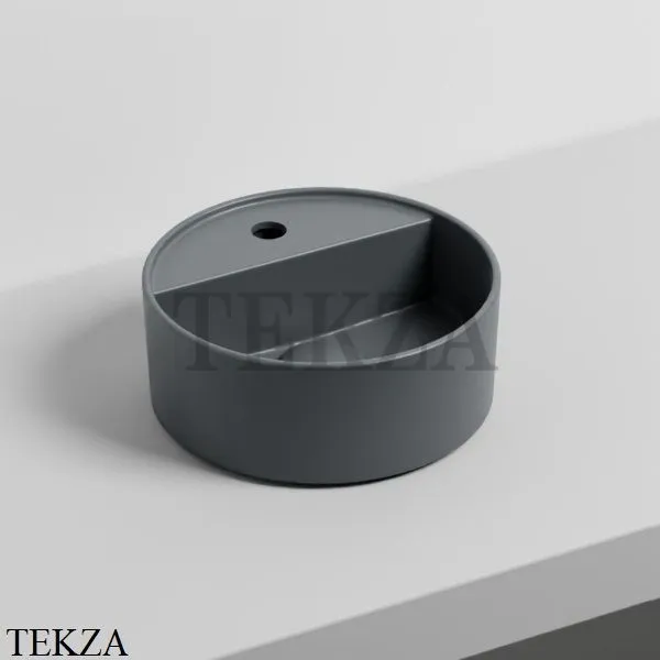 Cielo Theo Mini Round Раковина накладная с 1 отв. и без отв., без перелива LPLATFG BA, Basalto