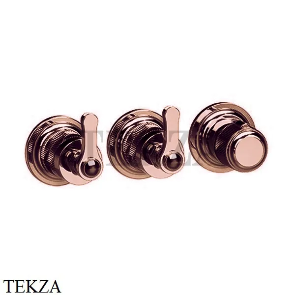 Gessi VENTI20 Термостат для душа, 2 потока, внешняя часть 65334-030, Copper глянец