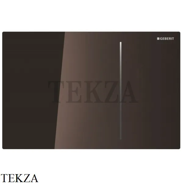 Geberit Sigma70 Клавиша смыва пневматическая  для Sigma 12 см (UP320), стекло, цвет умбра