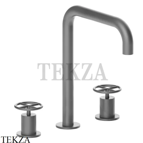 Fantini FONTANE BIANCHE Смеситель для раковины на 3 отверстия, без гарнитура 47P5P007W, Matt Gun Metal