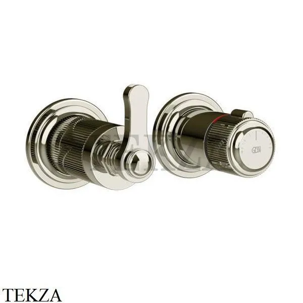 Gessi VENTI20 Термостат для душа, 3 потока, внешняя часть 65237-720, Nickel PVD