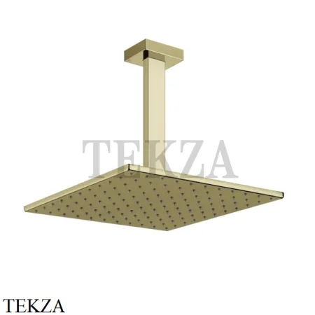 Gessi Rettangolo shower Верхний душ с потолочным кронштейном 15186-710, Brass PVD