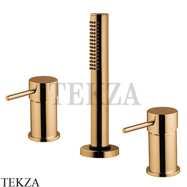 FIMA Carlo Frattini Spillo UP Смеситель на борт ванны без излива, с гарнитуром F3044/1NZS, Brushed Amber Bronze