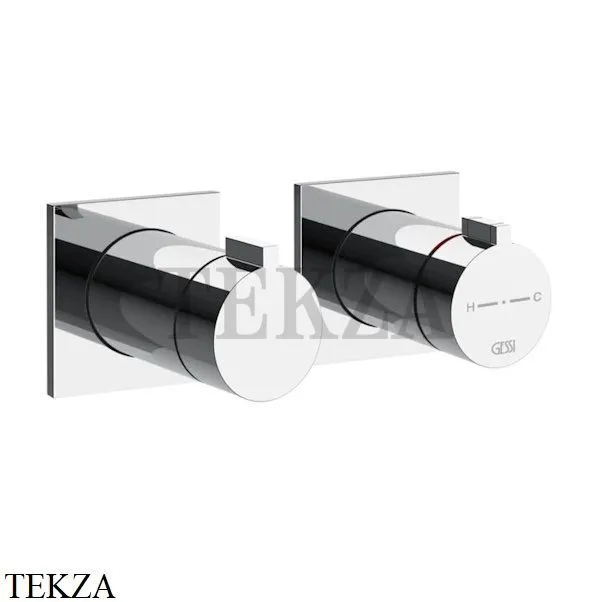 Gessi Inverso RIGATO Термостат для душа, 3 потока, внешняя часть 73036-031, хром глянец