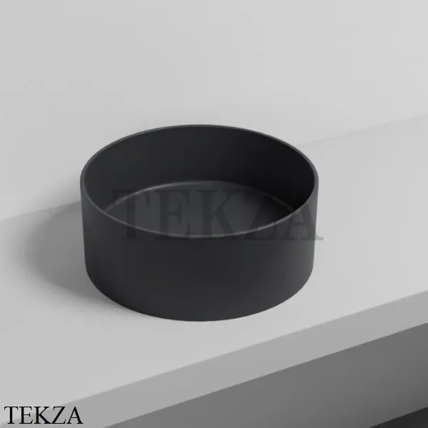 Cielo Theo Round Раковина накладная круглая, без перелива THLAT LV, Lavagna черный матовый