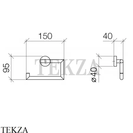 Dornbracht Держатель туалетной бумаги без крышки 83500979-33, черный матовый