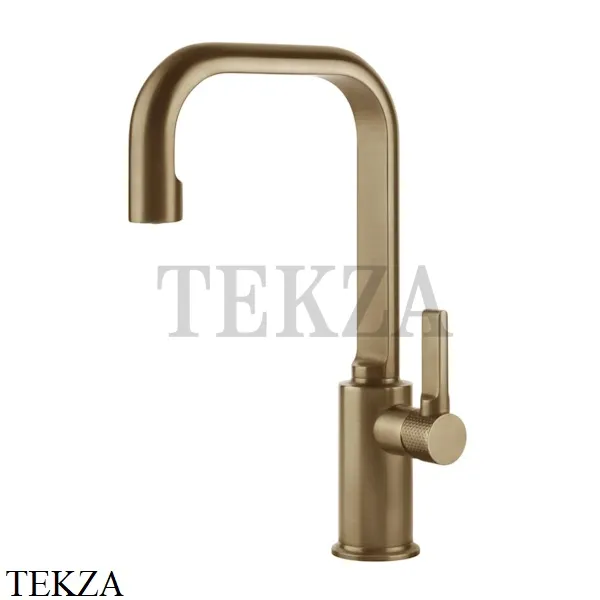 Gessi INCISO Смеситель для раковины высокий, ручка сбоку, без гарнитура 58006-726, Warm Bronze Br.