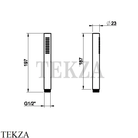 Gessi 316 SHOWER Душевая лейка с защитой от известкового налёта 54054-726, Warm Bronze Br.