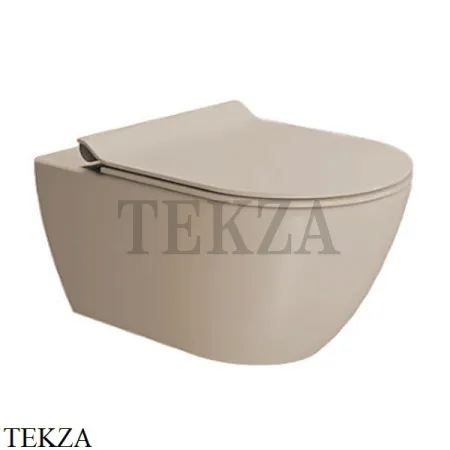 GSI PURA 55/F Унитаз подвесной ”Swirlflush” (безободковый) 881508, сиденье микролифт slim, Creta