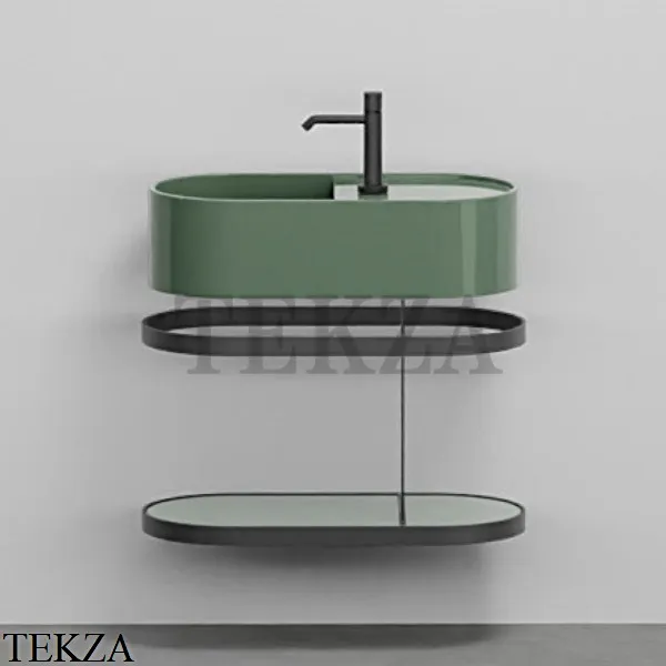 Cielo Les Petites Ovale 60 Консоль с раковиной LPLAO60, керамическая полка, Alga