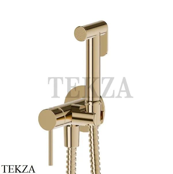 Newform Гигиенический душ с держателем и смесителем, 886E.61.020, PVD Glossy gold