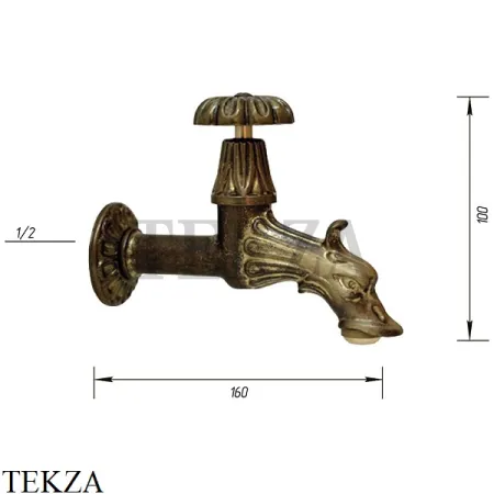 Migliore Artistica Кран садовый декоративный 18415, бронза classic