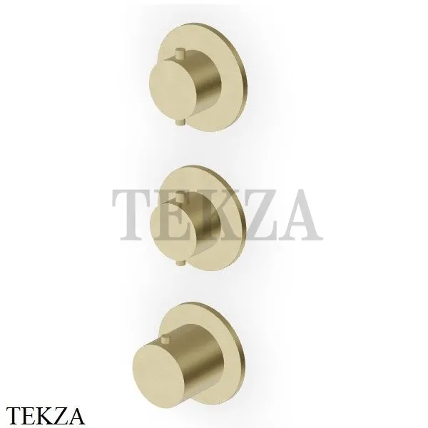 Zucchetti Helm Термостат для душа на 2 потока, внешняя часть ZHE802.XP31, brushed british gold PVD