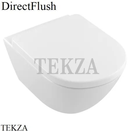Villeroy & Boch SUBWAY 2.0 Унитаз подвесной без ободка, сиденье микролифт 4609R001, белый глянец