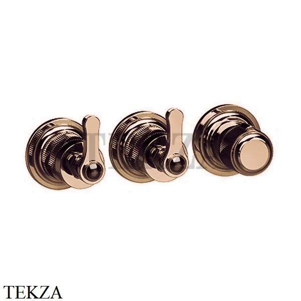 Gessi VENTI20 Термостат для душа, 2 потока, внешняя часть 65334-726, Warm Bronze Br.