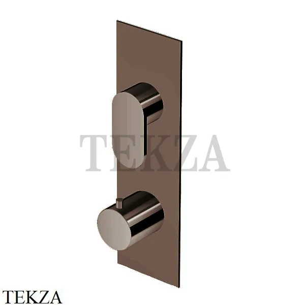 Zucchetti Octo Термостат для душа на 1 поток, внешняя часть ZOC659.P21, brushed chocolate PVD