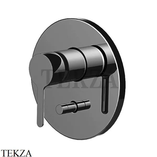 FIMA Carlo Frattini SNAP Смеситель для душа 2 потока, внешняя часть F3119X2CS, Brushed black chrome