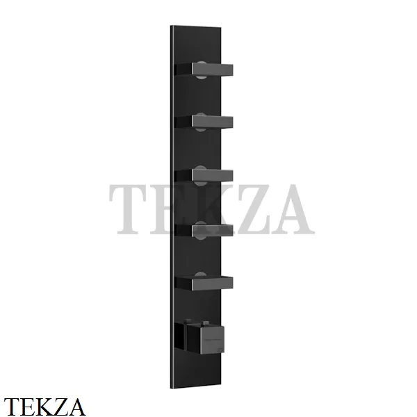 Gessi Rettangolo Wellness Термостат 5 выходов, внешняя часть 43030-706, Black Metal