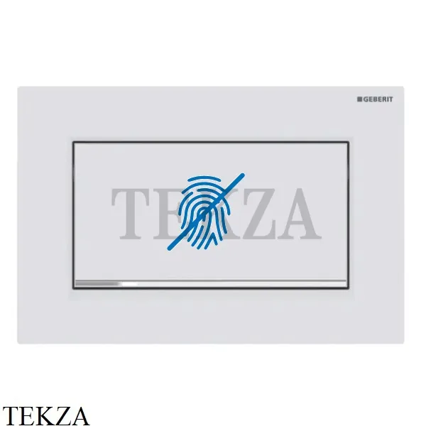 Geberit Sigma30 Клавиша смыва, защита от отпечатков 115.893.JT.1, белый матовый/хром глянцевый