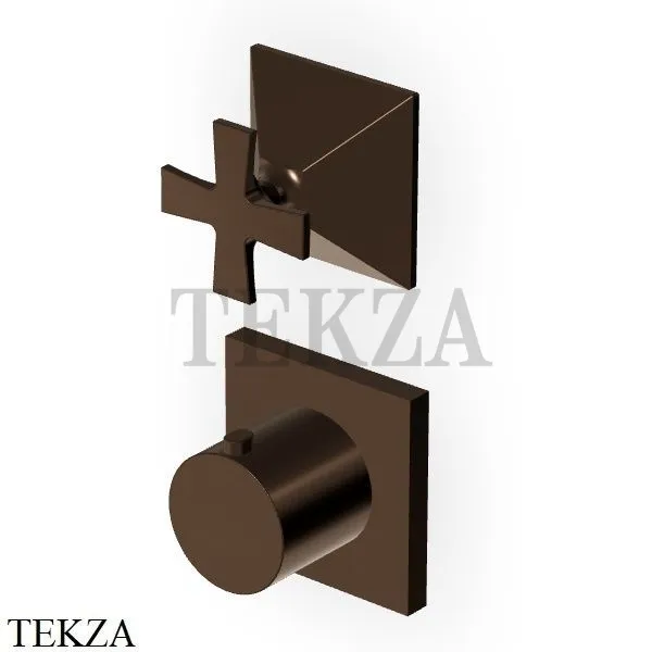 Zucchetti Bellagio Термостат для душа, 1 выход, внешняя часть ZB1801.P21, brushed chocolate PVD