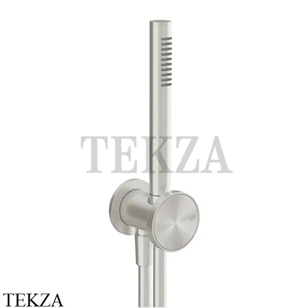 Gessi Origini NEUTRAL Душевой комплект с лейкой, шланг 1,50 м 66123-720, Nickel PVD