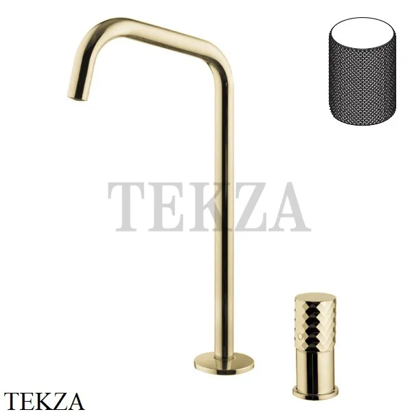 FIMA Carlo Frattini Spillo TECH G Смеситель для раковины, с донным клапаном F3271TNDGHL, Champagne