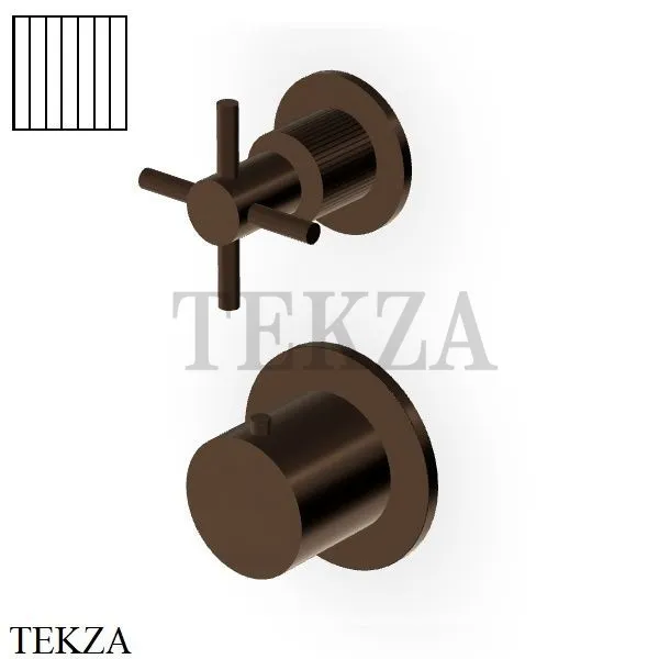 Zucchetti Helm Vertical Термостат для душа на 1 поток, внешняя часть ZHM801.XP21G2, brushed chocolate PVD