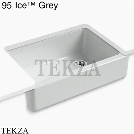 Kohler Whitehaven Мойка для кухни встраиваемая снизу с широким фартуком, чугун K-5827-0, белый глянец