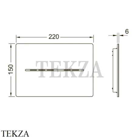 TECEsolid Панель смыва для унитаза с бесконтактной активацией, батарея 9240463, белый матовый