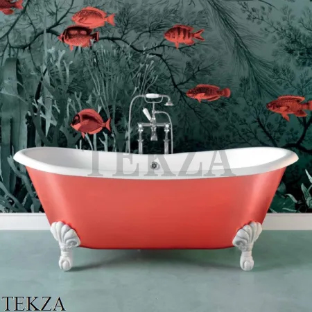 Devon&Devon Admiral Ванна на лапах чугунная 2MRADMIRALBIDD Кораллово-красный