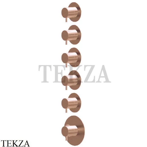 Newform X-Steel 316 Термостат для душа 5 потоков, внешняя часть 69862EX.59.067, PVD Brushed copper bronze