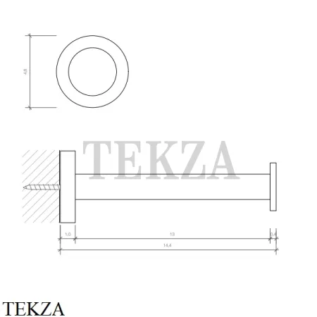 Decor Walther BASIC Держатель запасного рулона бумаги 0530360, черный матовый
