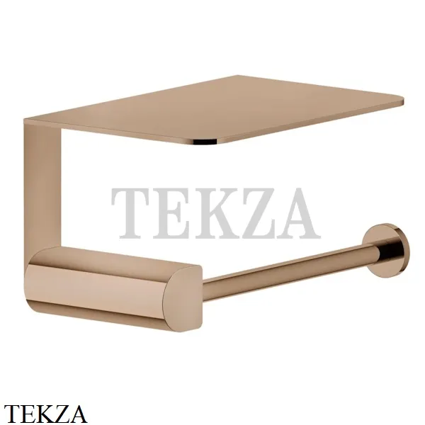 Gessi RILIEVO Держатель для туалетной бумаги с крышкой-полкой 59449-030, Copper глянец